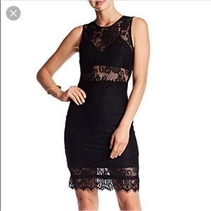 NBD black lace dress size medium